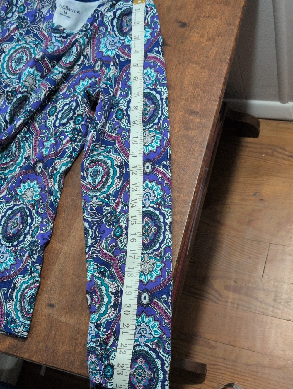 croft & barrow Purple and Teal Paisley-Print Long Sleeve Tee - Picture 7 of 8
